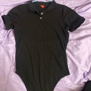 Black collared onesie